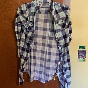 Long blue flannel